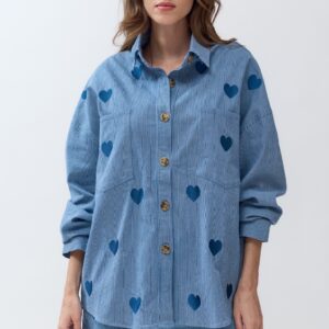 Chemise jean Rayé Oversize | JS1123