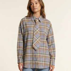 Chemise carreaux cravate CH5100