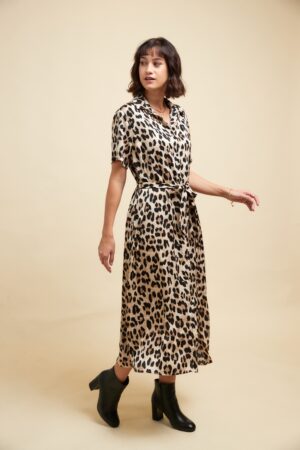 Robe Longue Détail Léopard | BR5189