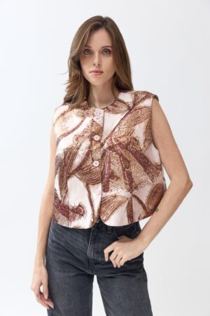Gilet Sans Manches à Motif | GL-089