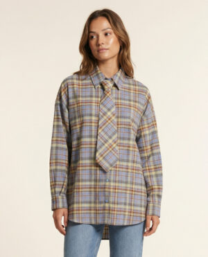 Chemise carreaux cravate CH5100