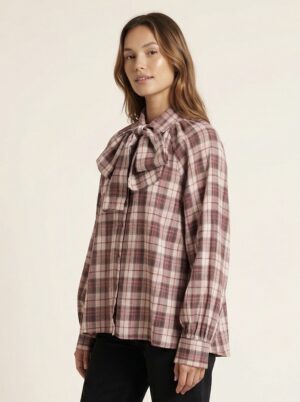 Chemise carreaux noeud CH3578